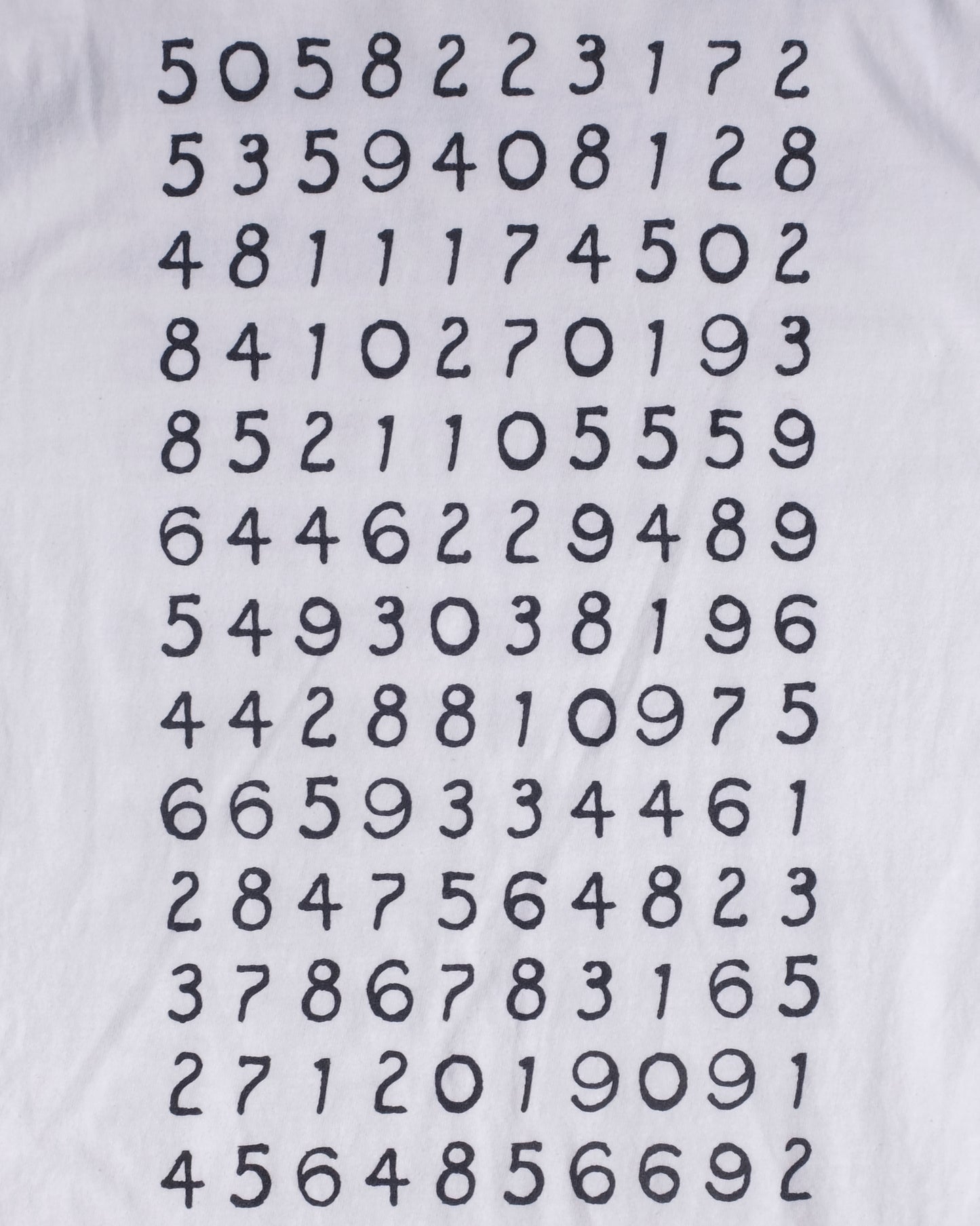It's irrational! 260 decimal digits of pi t-shirt, March 14